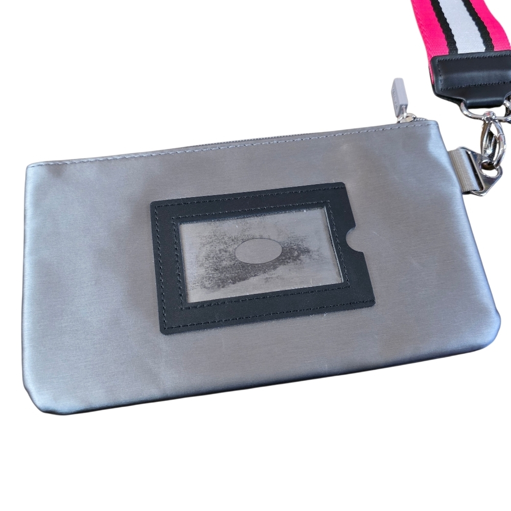 IHKWIP XL RFID Wristlet Pouch Silver Water Repellent ID Wallet NWT - Picture 5 of 9